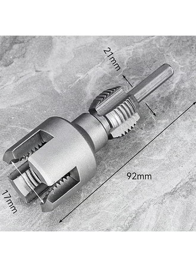Integrated Internal & External Pipe Threading Tool, Pvc Threading Tool Kit, Electric Drill Compatible PVC Pipe Threader Kit with Various Die Sizes, Pipes Threader Plumbing Tools (1/2" + 3/4") - Image 4